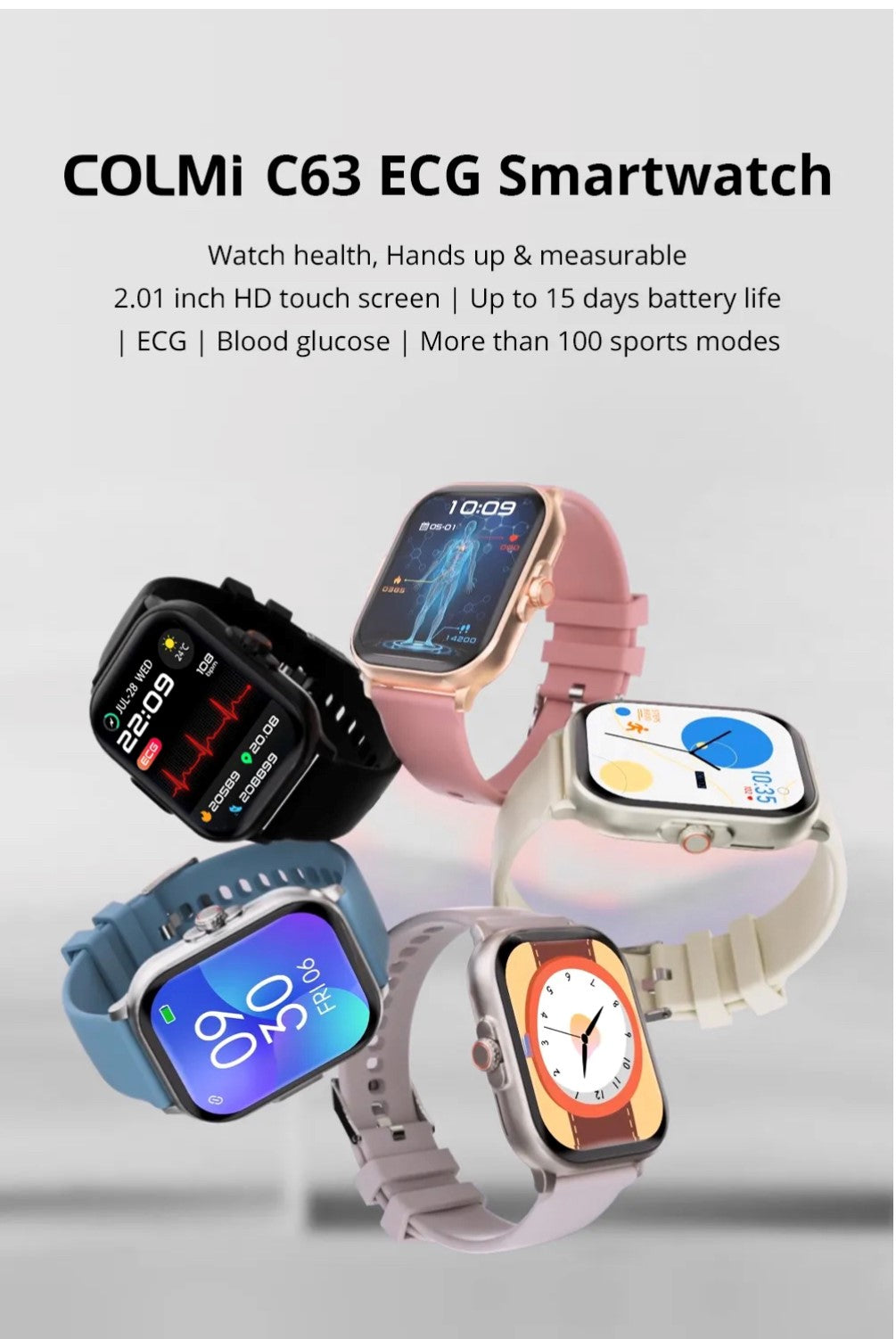Smart Watches for Sale | Colmi C63 Pink Smart Watch - Smart Watch South Africa