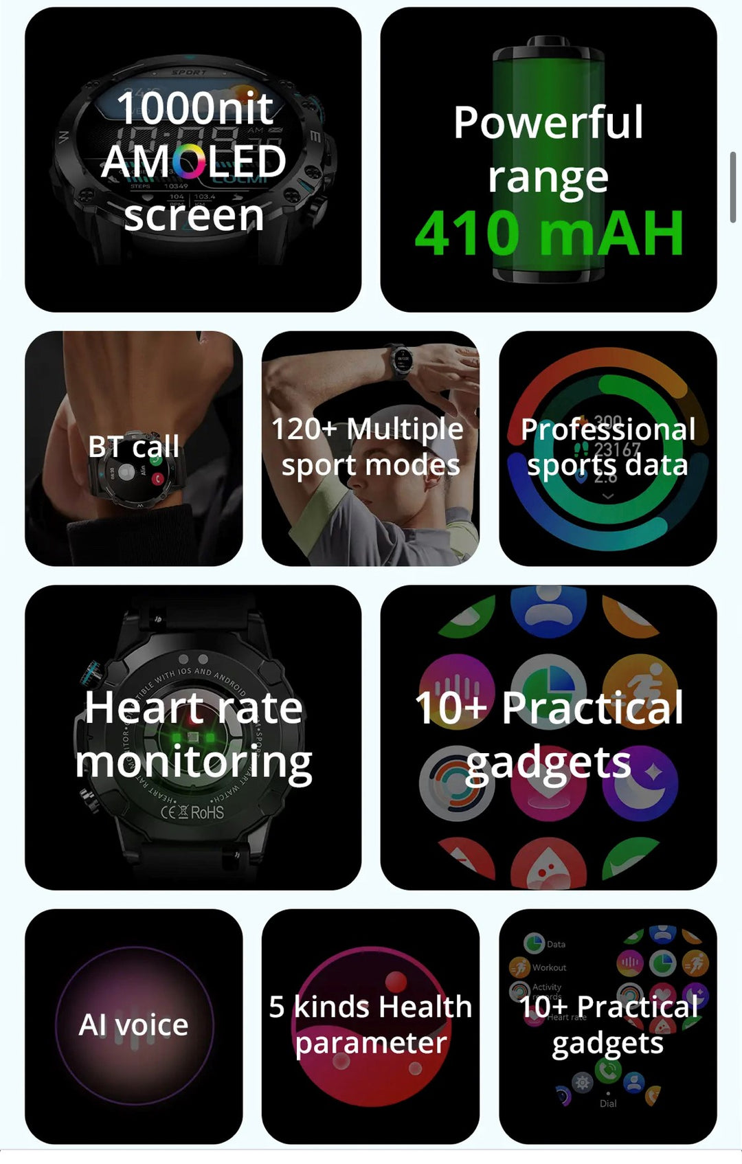 Colmi M42 Black Smartwatch for Everyday Wear by Smart Watch South Africa