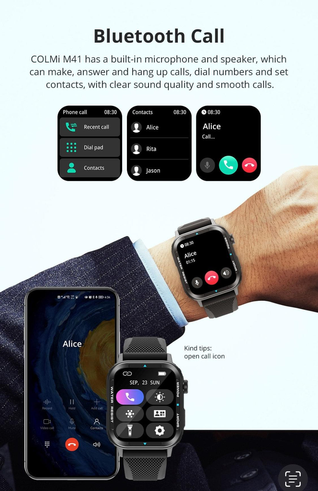 Colmi M41 Black Smart Watch South Africa 