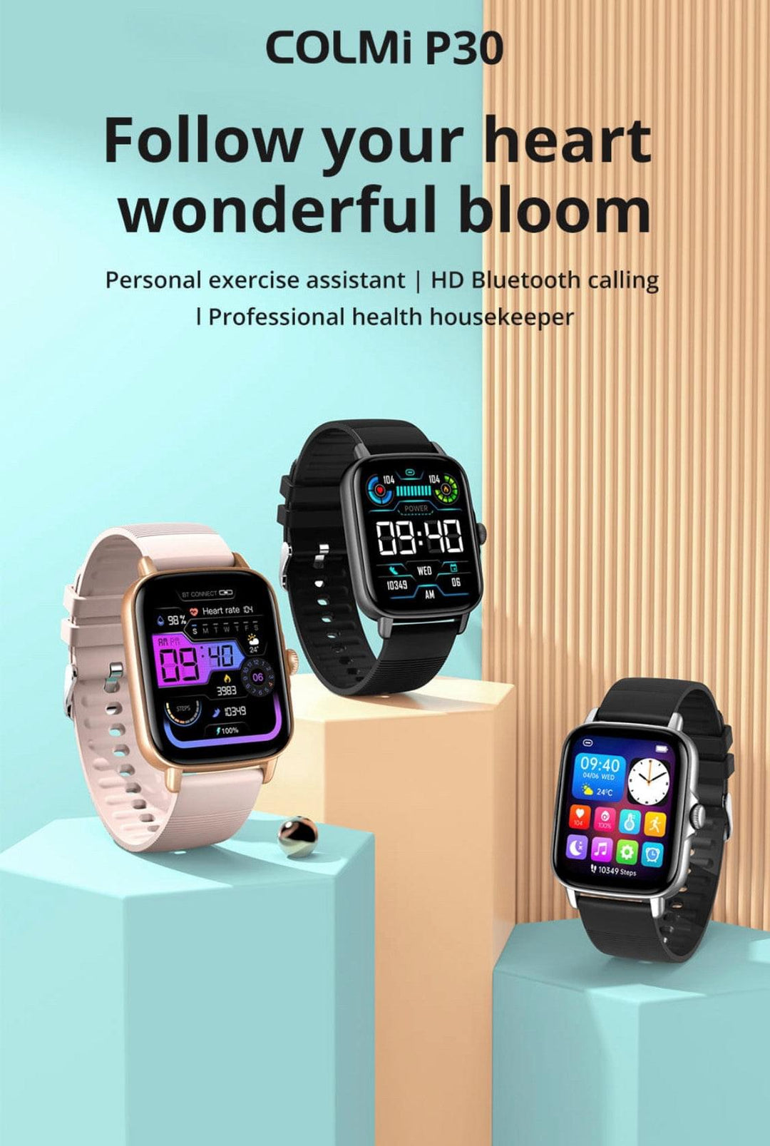 Colmi P30 Pink Gold Smart Watch South Africa