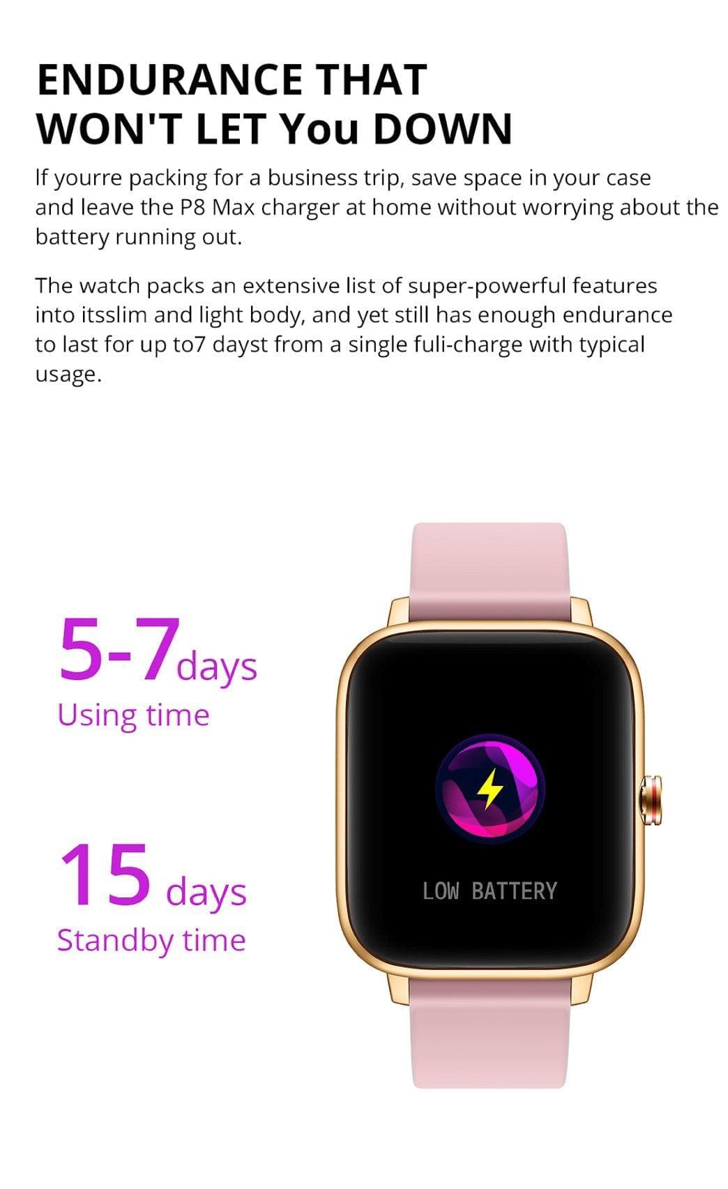 COLMI P8 MAX With BT Call Gold Pink Smart Watch South Africa