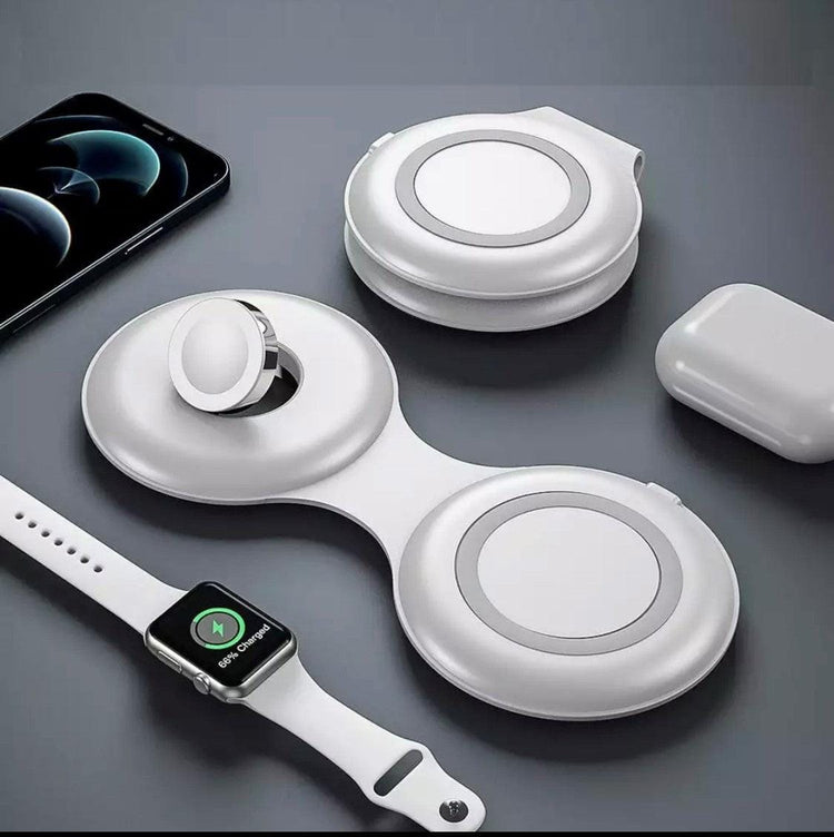 Smart Watch South Africa  Headphone & Headset Accessories Black 3 in 1 Wireless Magnertic Charger