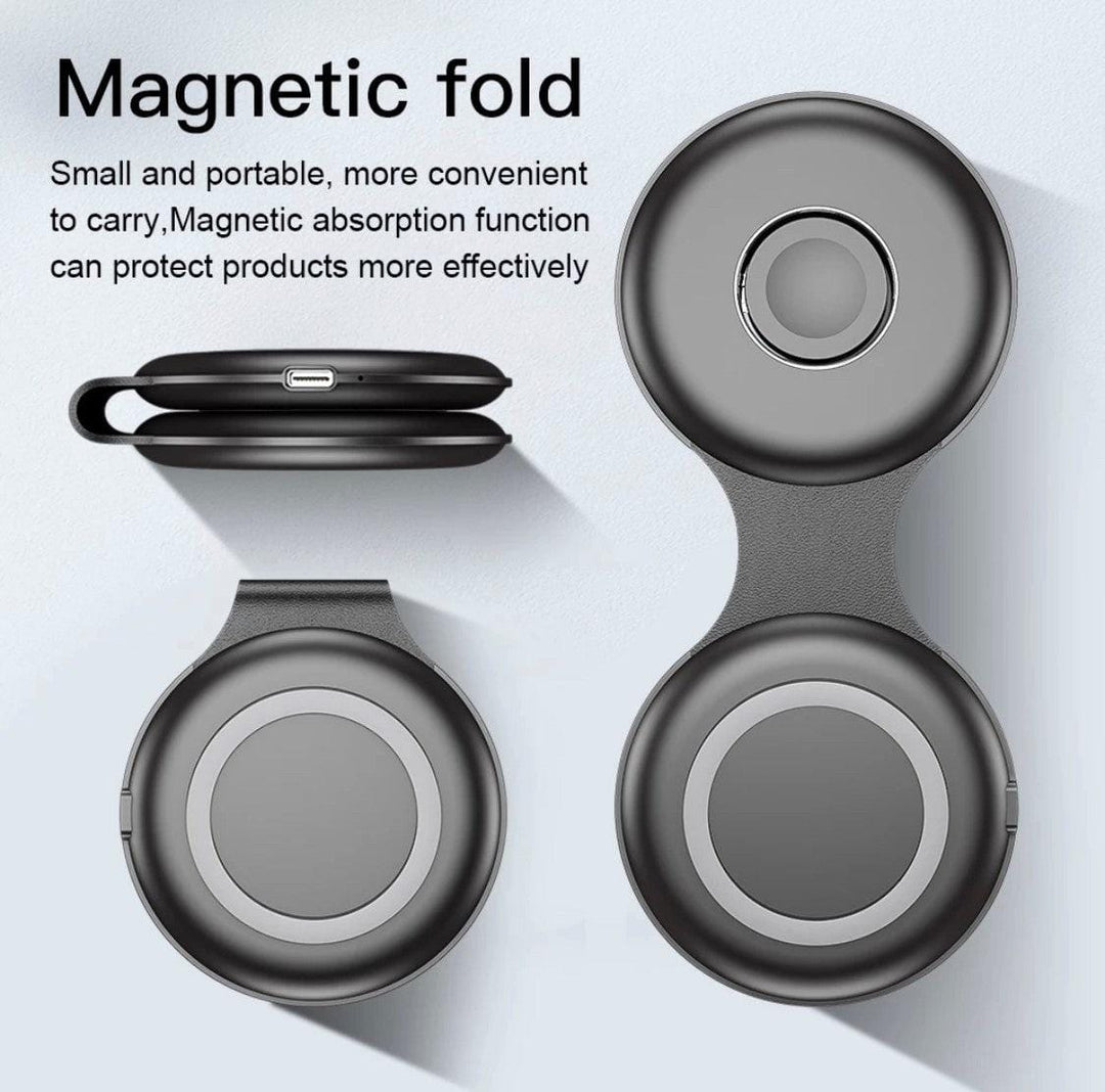 Smart Watch South Africa  Headphone & Headset Accessories Black 3 in 1 Wireless Magnertic Charger