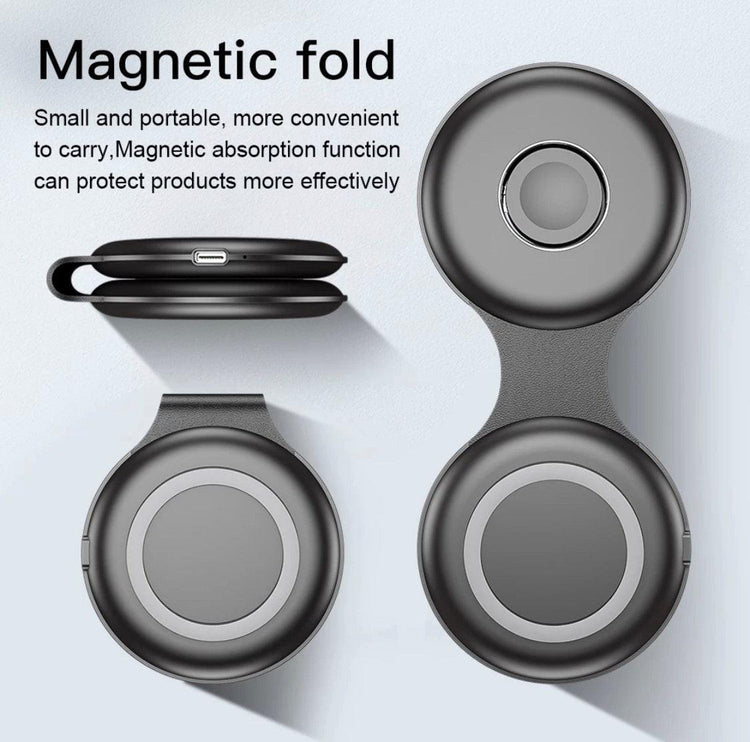 Smart Watch South Africa  Headphone & Headset Accessories Black 3 in 1 Wireless Magnertic Charger
