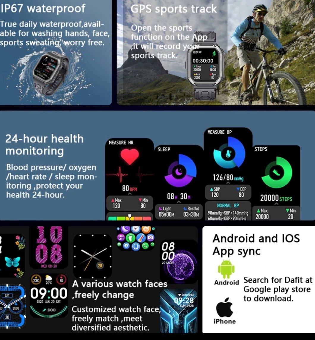 Smart Watch South Africa  Smart Watch Black SENBONO C20S Black
