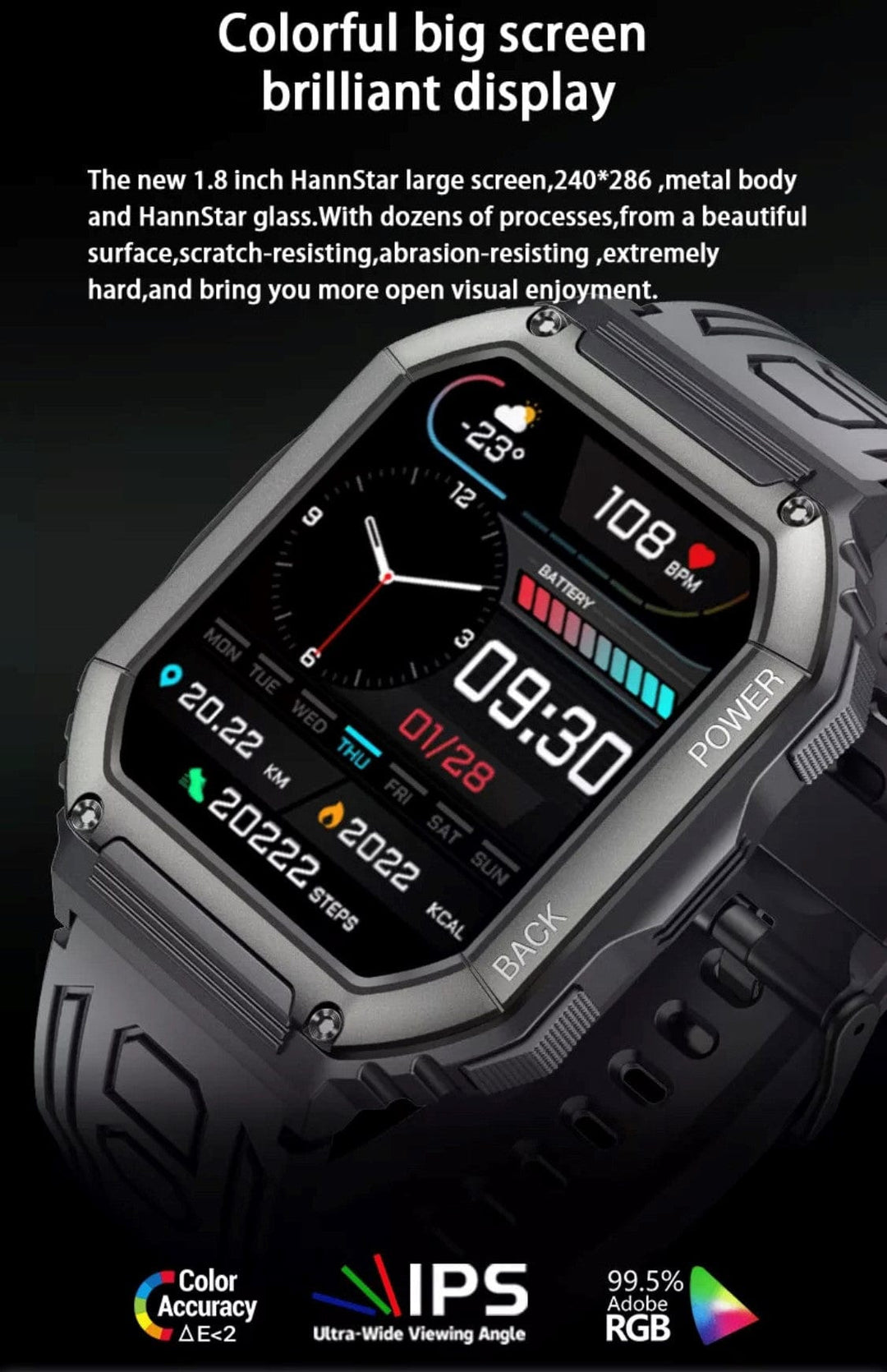 Smart Watch South Africa  Smart Watch Black SENBONO C20S Black
