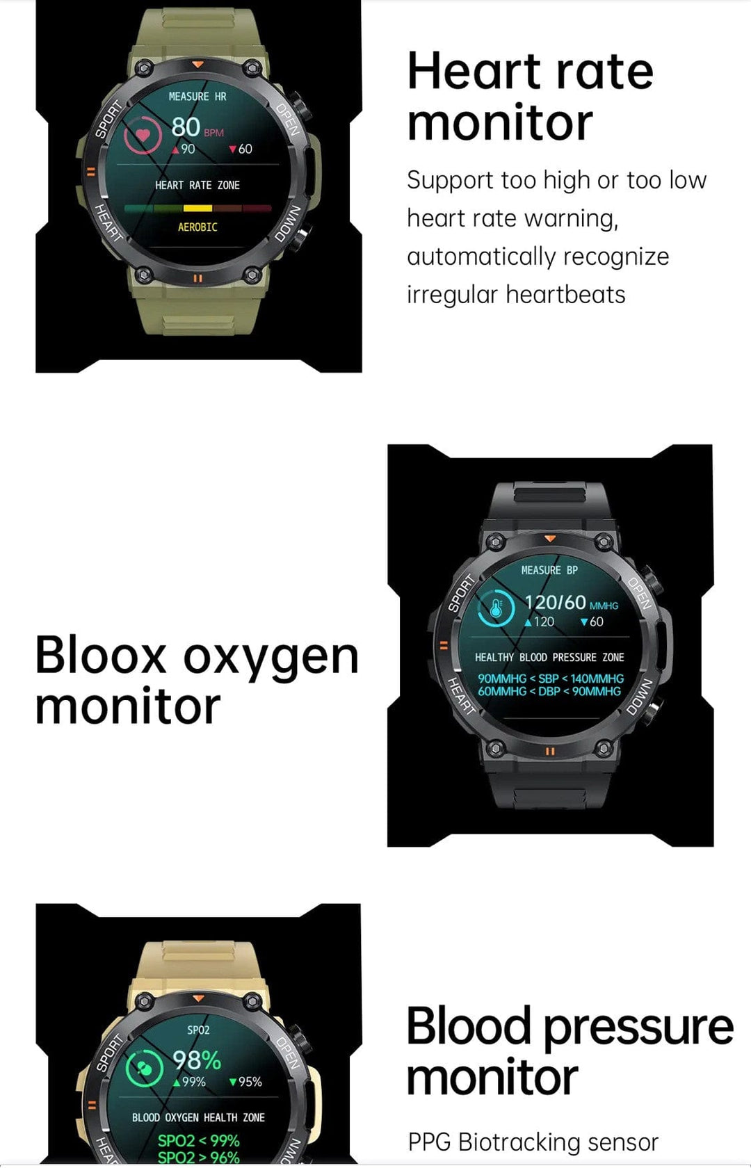 Smart Watch South Africa Smart Watch Black SENBONO K56 Black