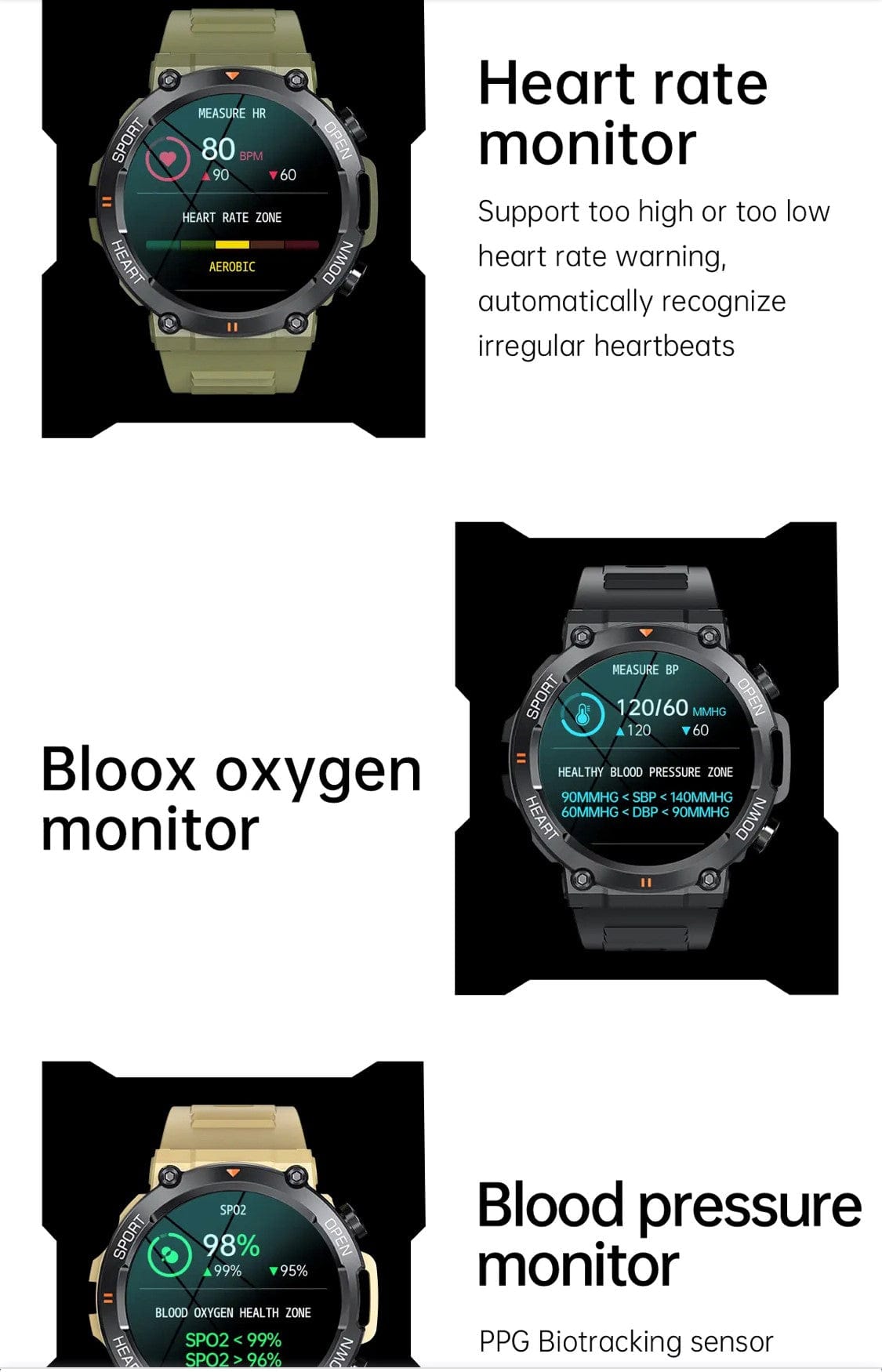 Smart Watch South Africa Smart Watch Black SENBONO K56 Black