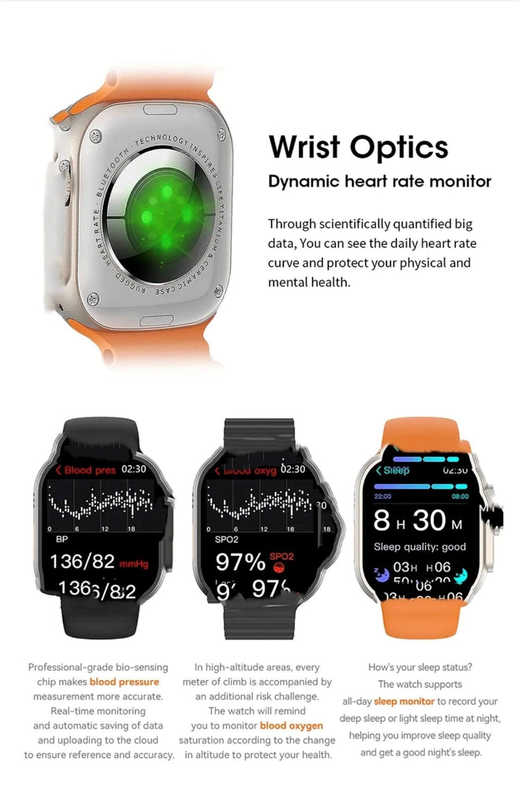 Smart Watch South Africa  Smart Watch Black W68 Ultra Microwear Black Bubble Strap