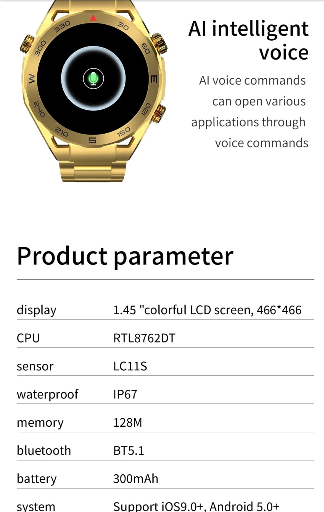 Smart Watch South Africa Smart Watch Silver SENBONO SK4 Silver
