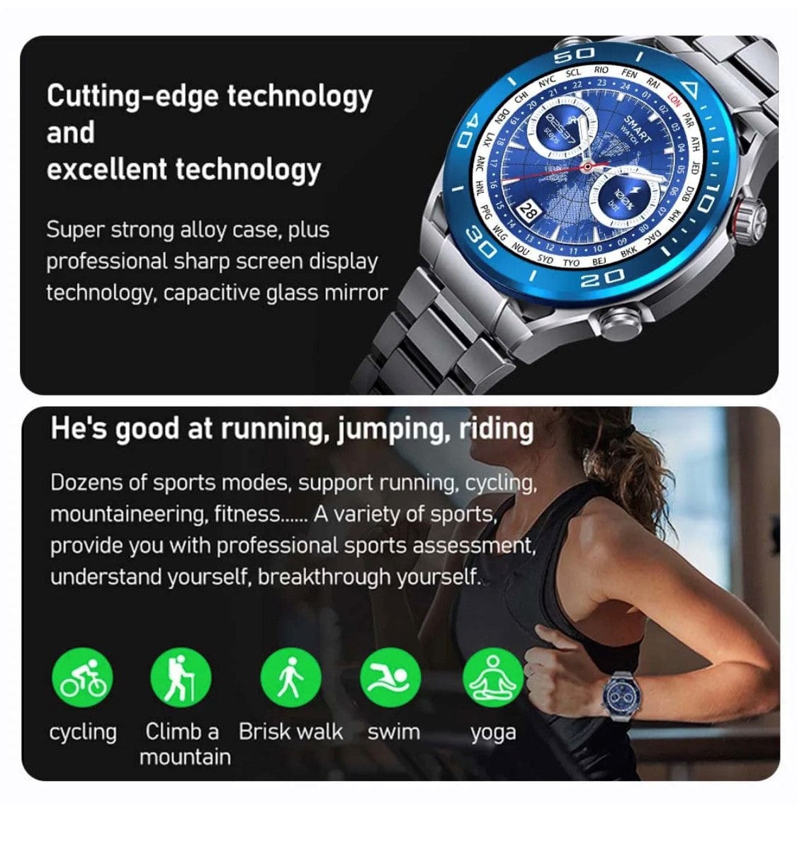Smart Watch South Africa Smart Watch Silver SENBONO SK4 Silver