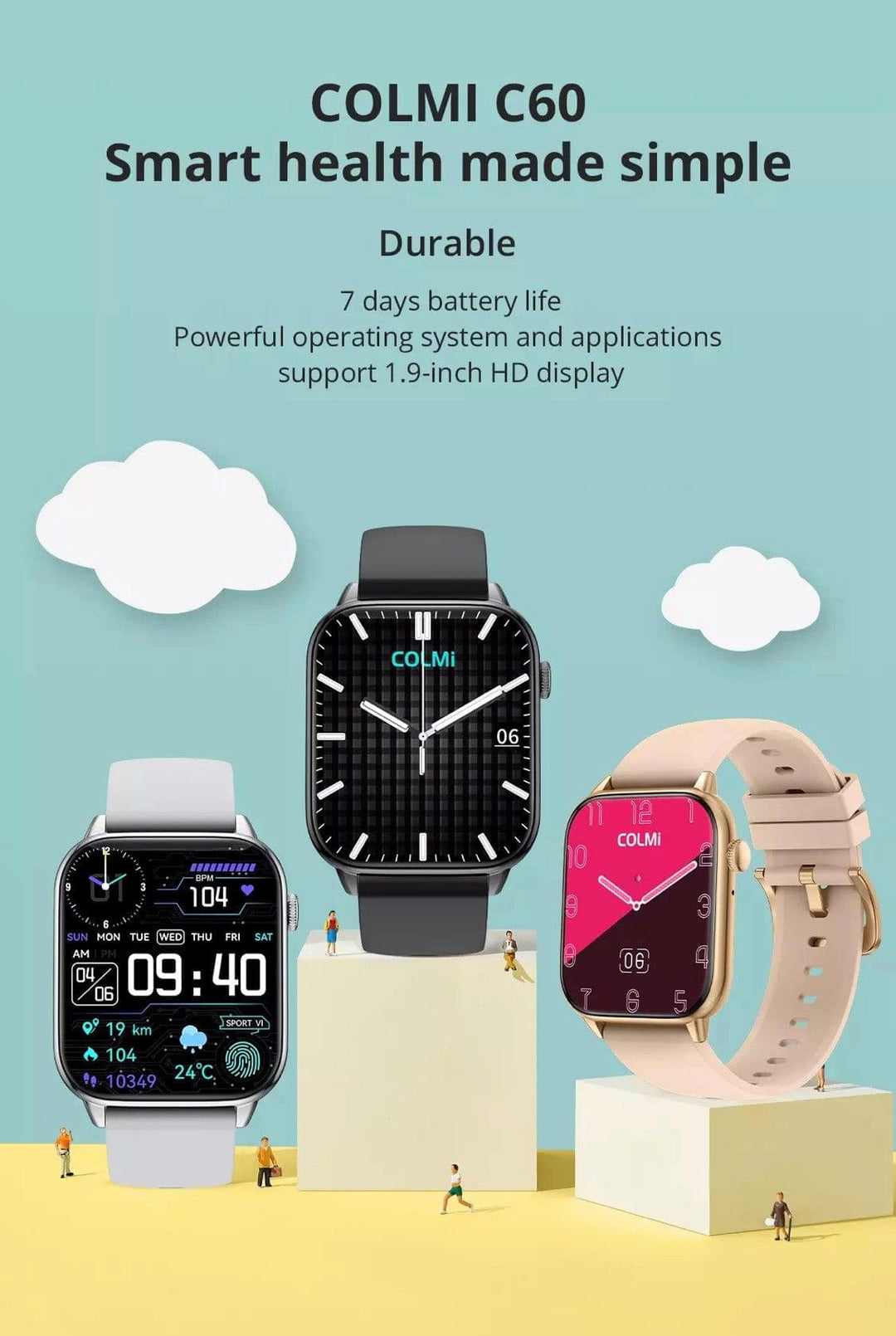 Colmi C60 Smart Batch Black Smart Watch South Africa