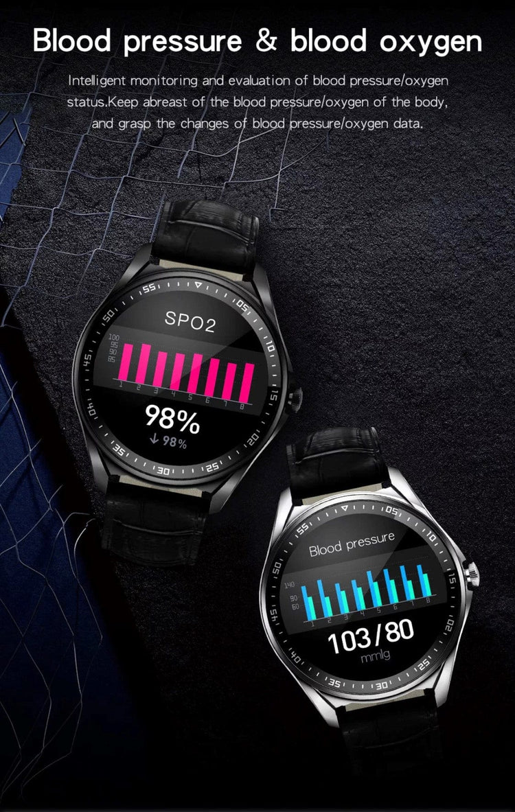 Smart Watch South Africa Watches Black Leather & Black Silicone SMARTOBY High End Business Black Leather & Black Silicone strap