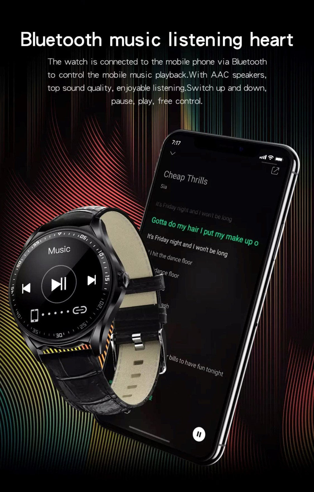 Smart Watch South Africa Watches Black Leather & Black Silicone SMARTOBY High End Business Black Leather & Black Silicone strap