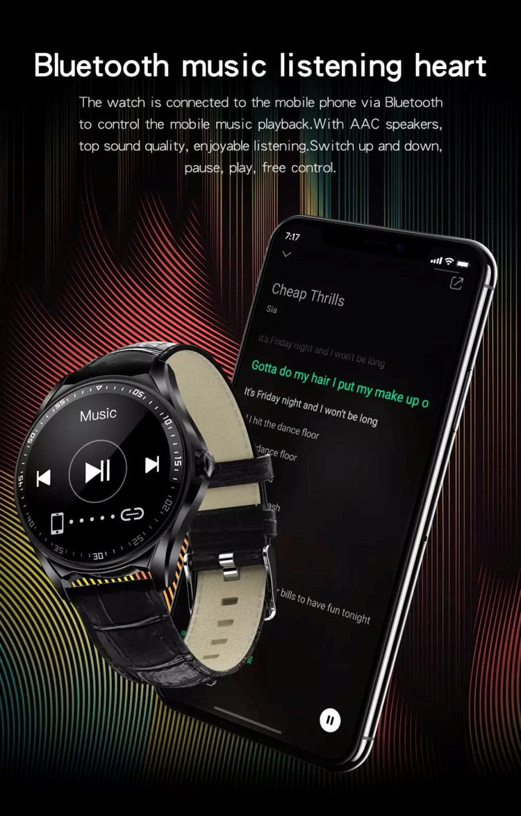 Smart Watch South Africa Watches Black Leather & Black Silicone SMARTOBY High End Business Black Leather & Black Silicone strap