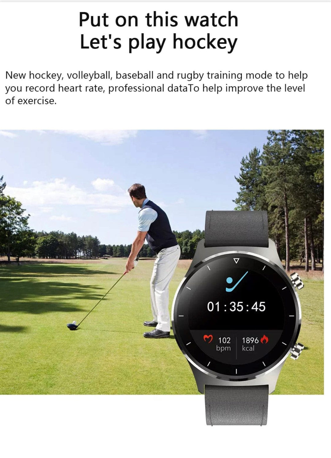Smart Watch South Africa Watches Black Leather & Black Silicone Strap SMARTOBY Pro  Men Smartwatch Black  Leather & Black Silicone