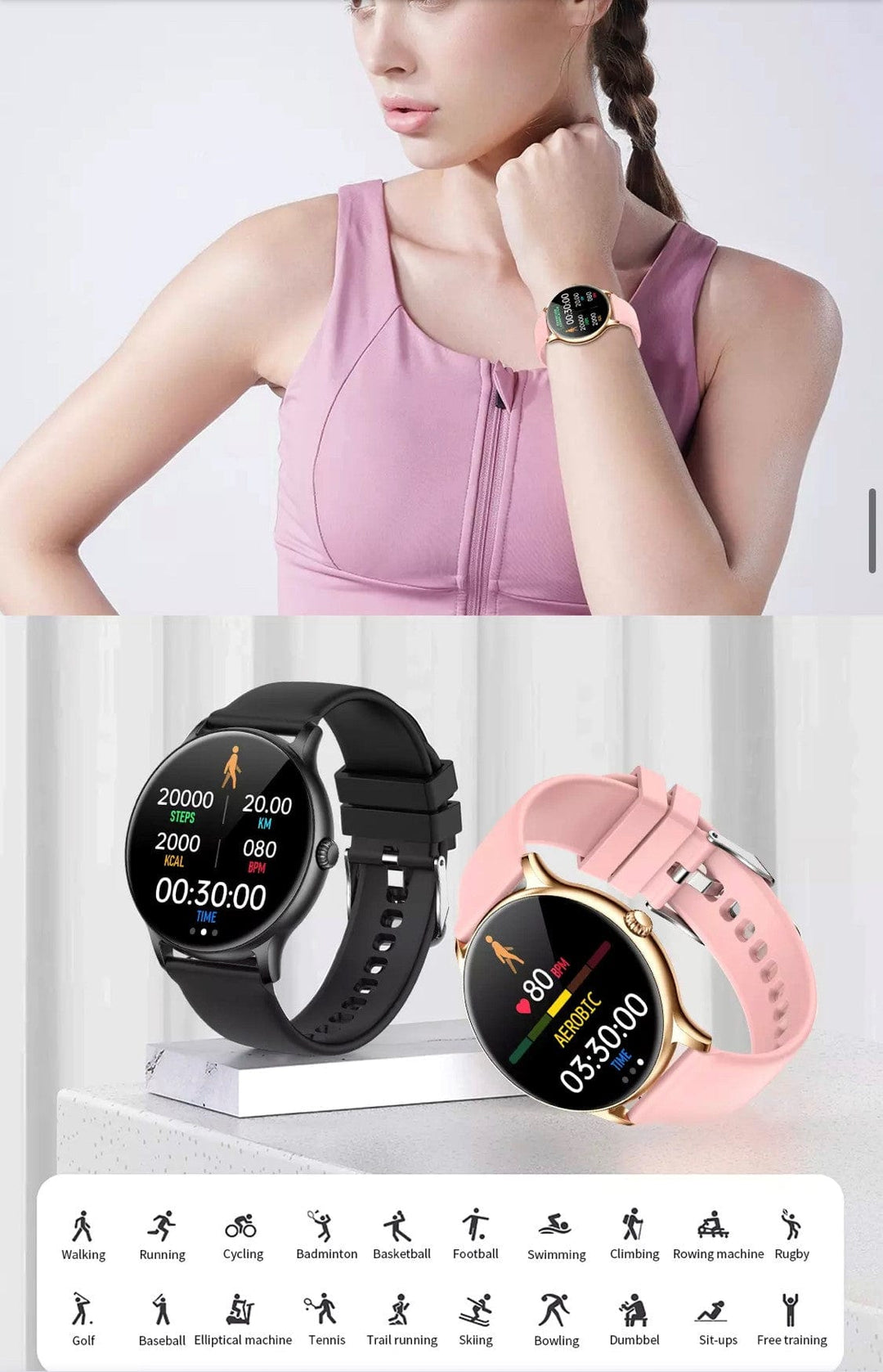 Black Smartoby Dafit i10 BT Call Smart Watch Black - Smart Watch South Africa