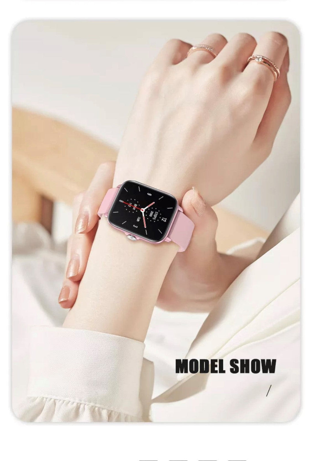 Smartoby P28 Plus Black with BT Calling - Smart Watch SA