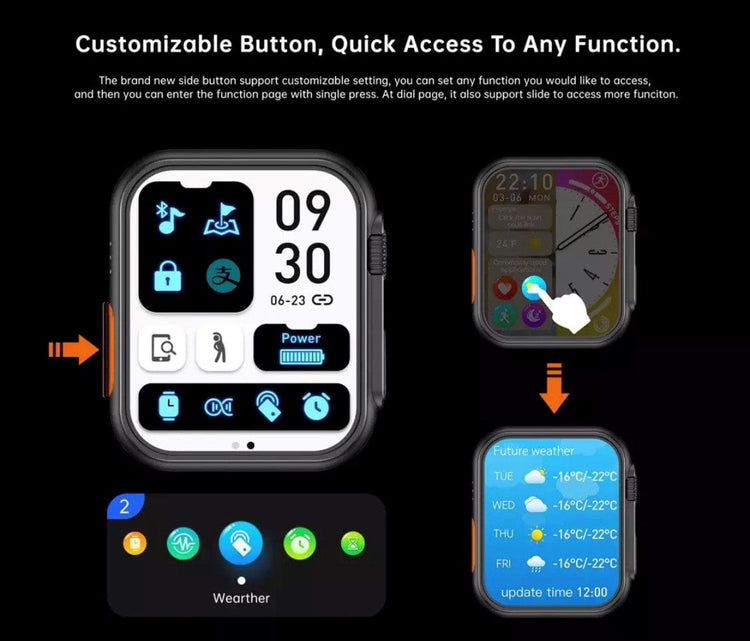 Smart Watch South Africa  Watches Black WS 8  Pro Ultra Black + free Bubble Strap