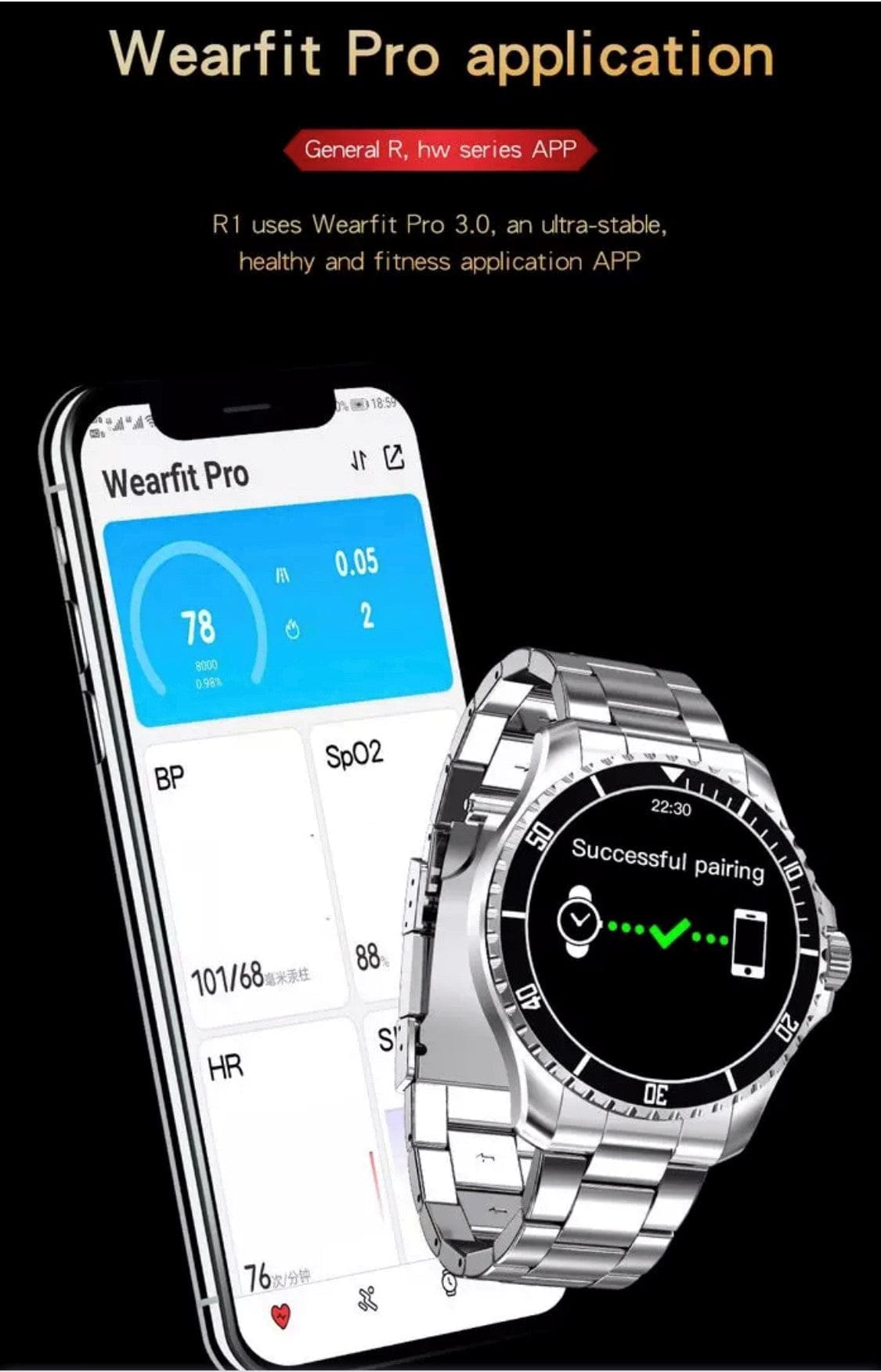 Smart Watch South Africa Watches Blue &  Red SHOC II Business Smart Watch Blue & Red  Extra Stainless steel silver straps availible.