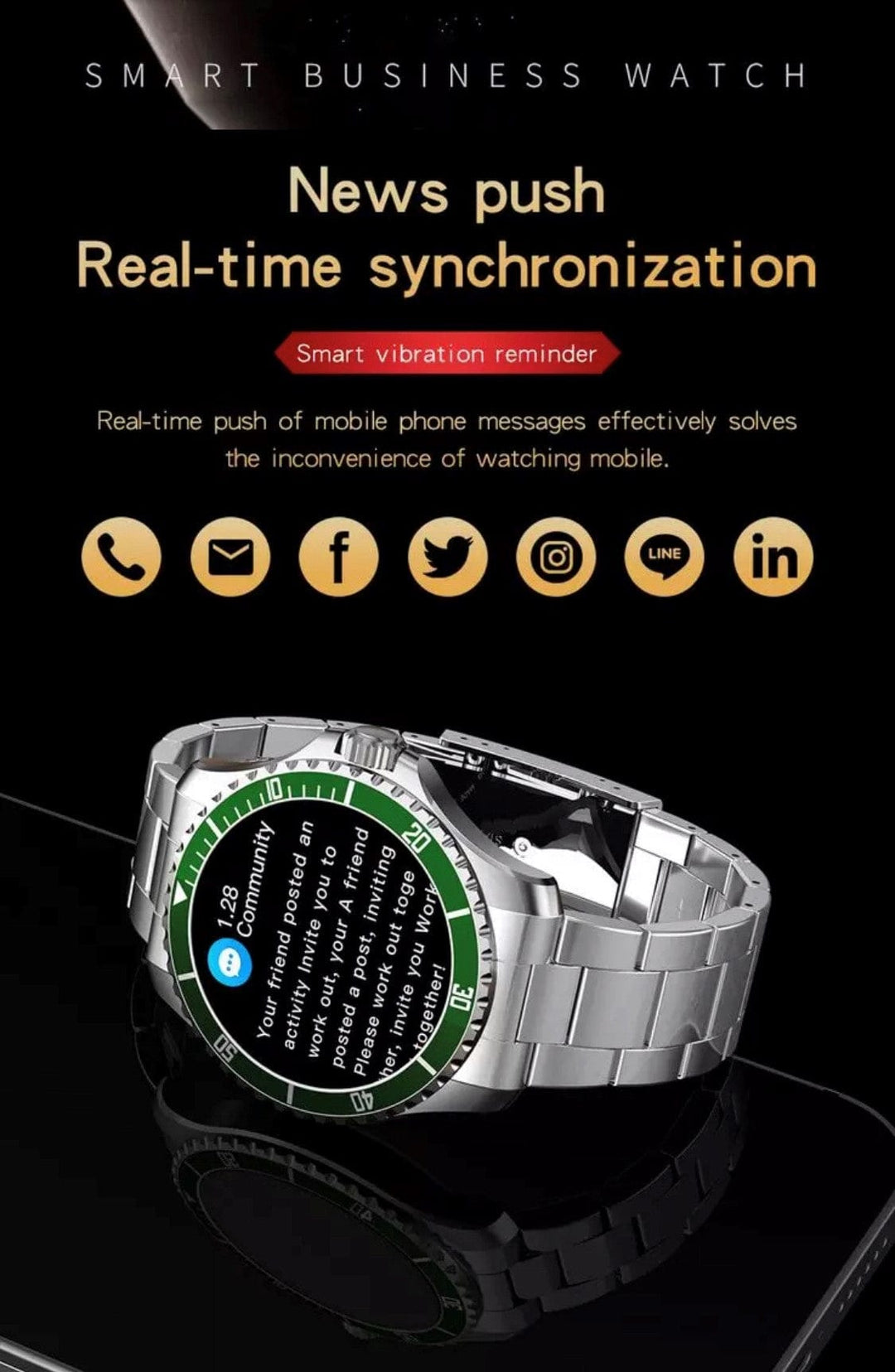 Smart Watch South Africa Watches Blue &  Red SHOC II Business Smart Watch Blue & Red  Extra Stainless steel silver straps availible.