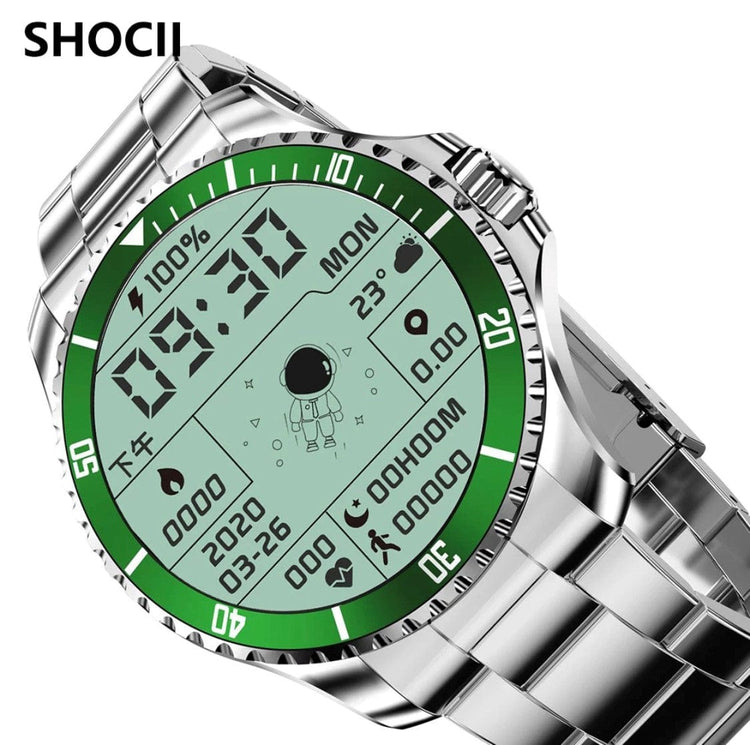 Smart Watch South Africa Watches Green SHOC II Business Smart Watch  Red& Blue   Extra Stainless steel silver straps availible.