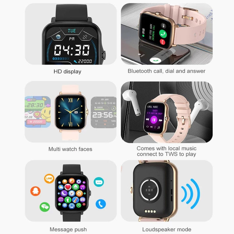 Smartoby P8 MAX Light Gray With BT Call - Smart Watch SA
