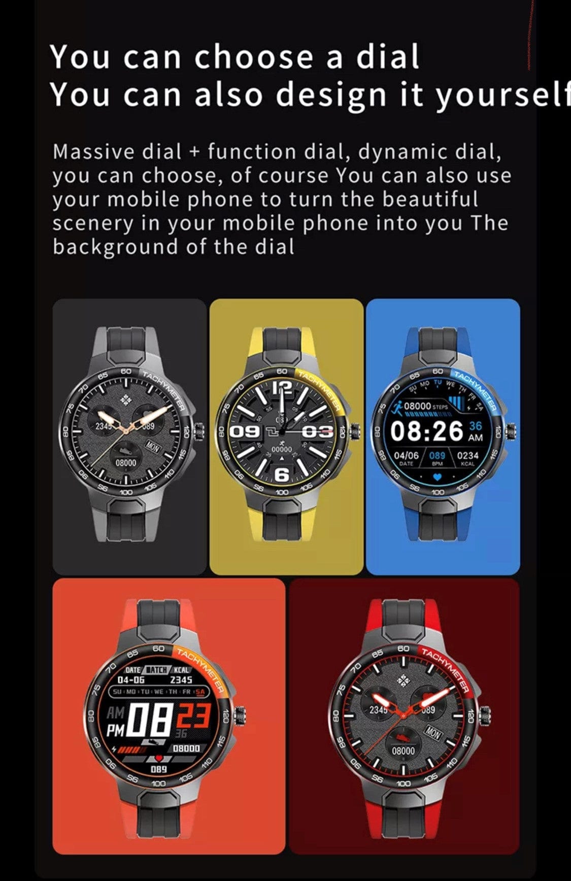 SMARTOBY E15 Orange Sports Smart Watch
