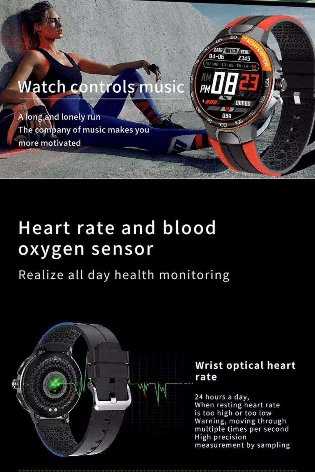 Smart Watch South Africa Watches orange SMARTOBY  E15 Sport Orange- Extra Straps availible go to accessories