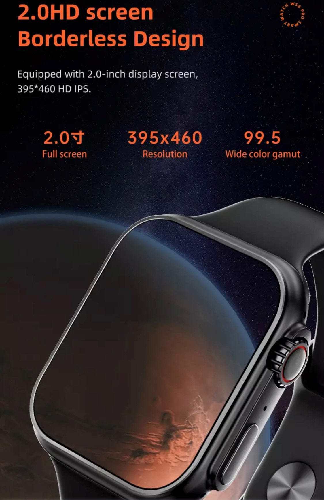 Smart Watch South Africa Watches Orange WS 8  Pro Ultra Orange + free Bubble Strap