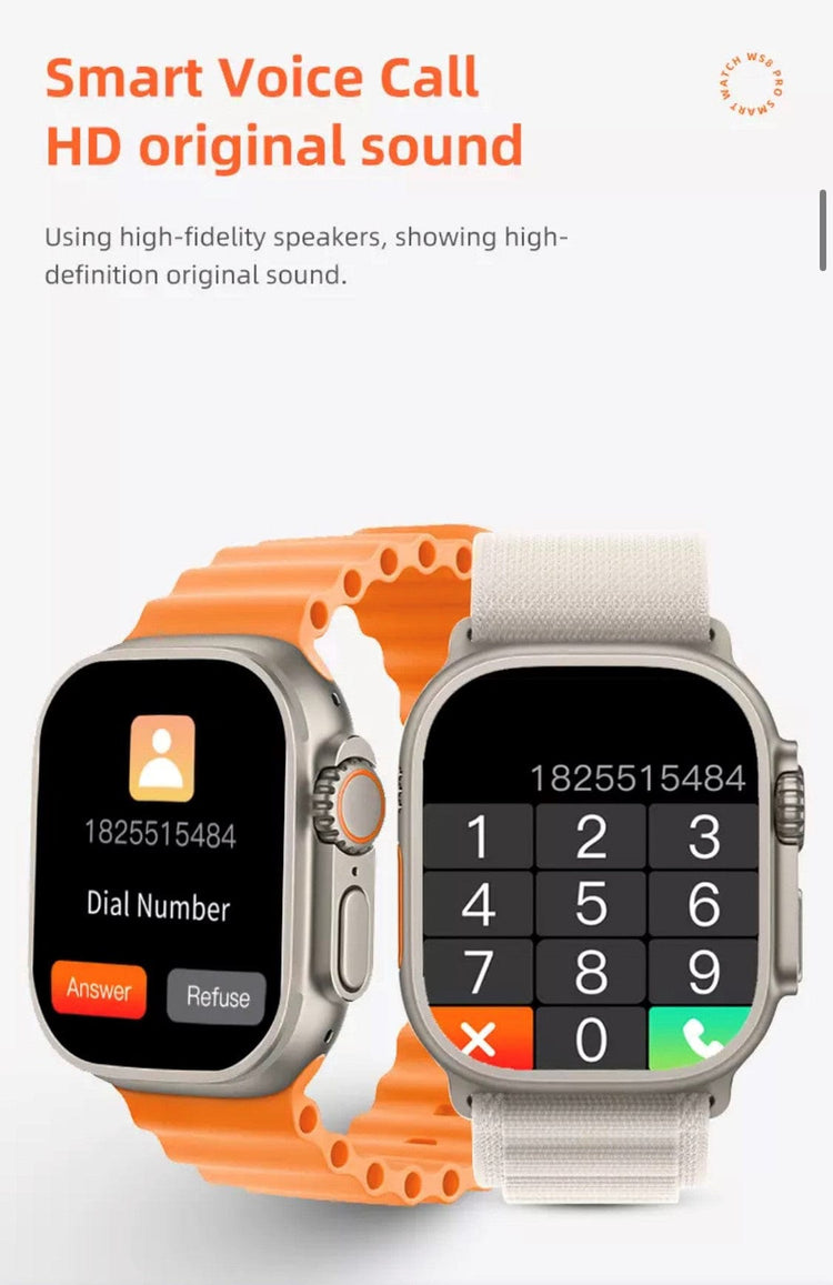 Smart Watch South Africa Watches Orange WS 8  Pro Ultra Orange + free Bubble Strap