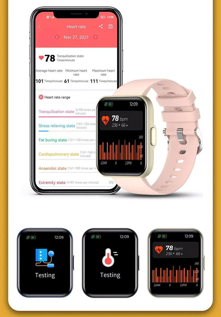 Smart Watch South Africa Watches Pink SMARTOBY 1,69 Inch HD Silver Extra Straps Availible