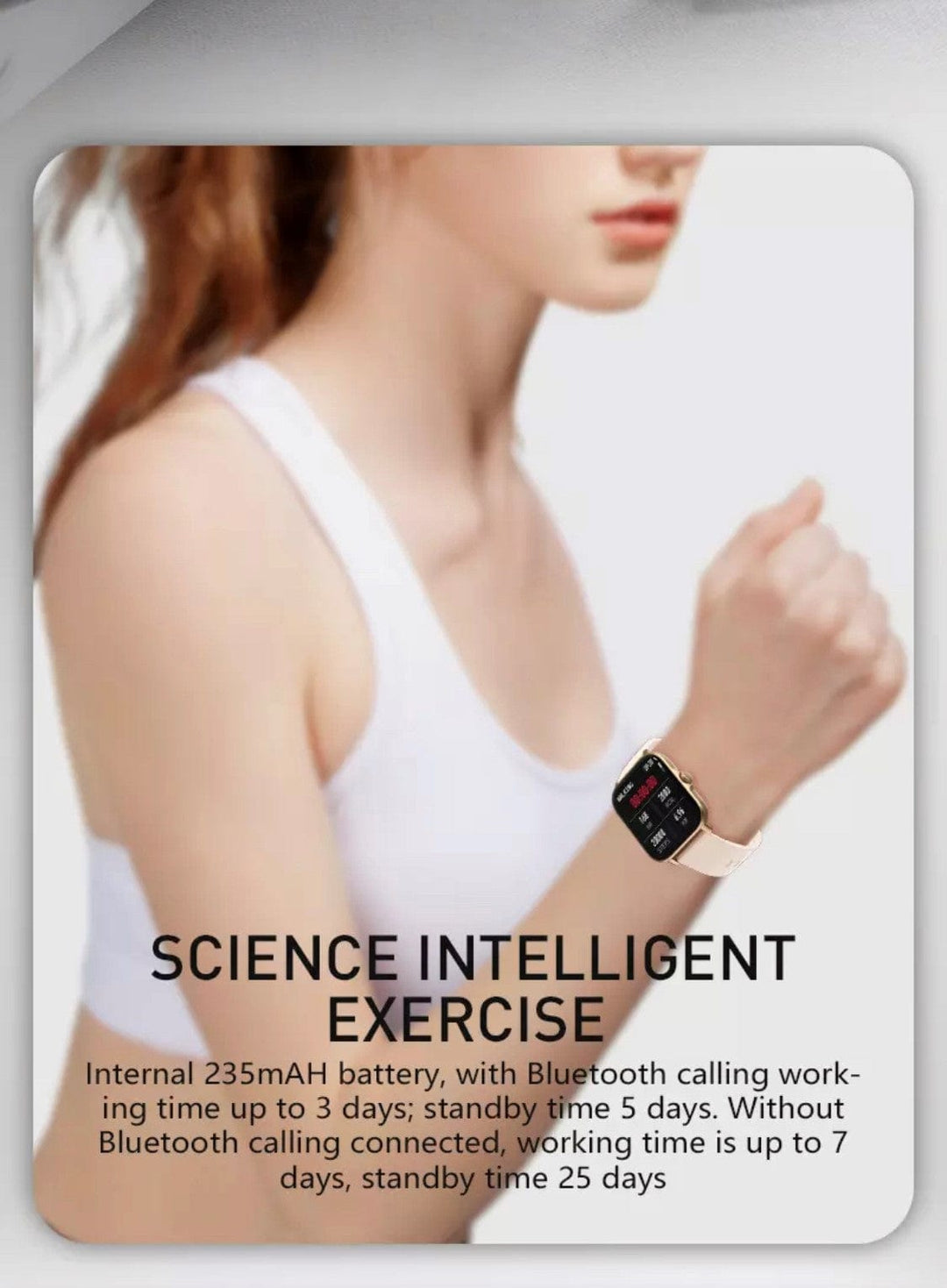 Pink Plus Smart Watch with BT caliing - Smart Watch SA