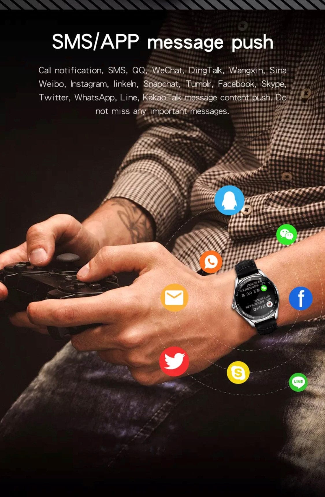 Smart Watch South Africa Watches Silver & Black Silicone SMARTOBY High End Business Silver And Black Silicone