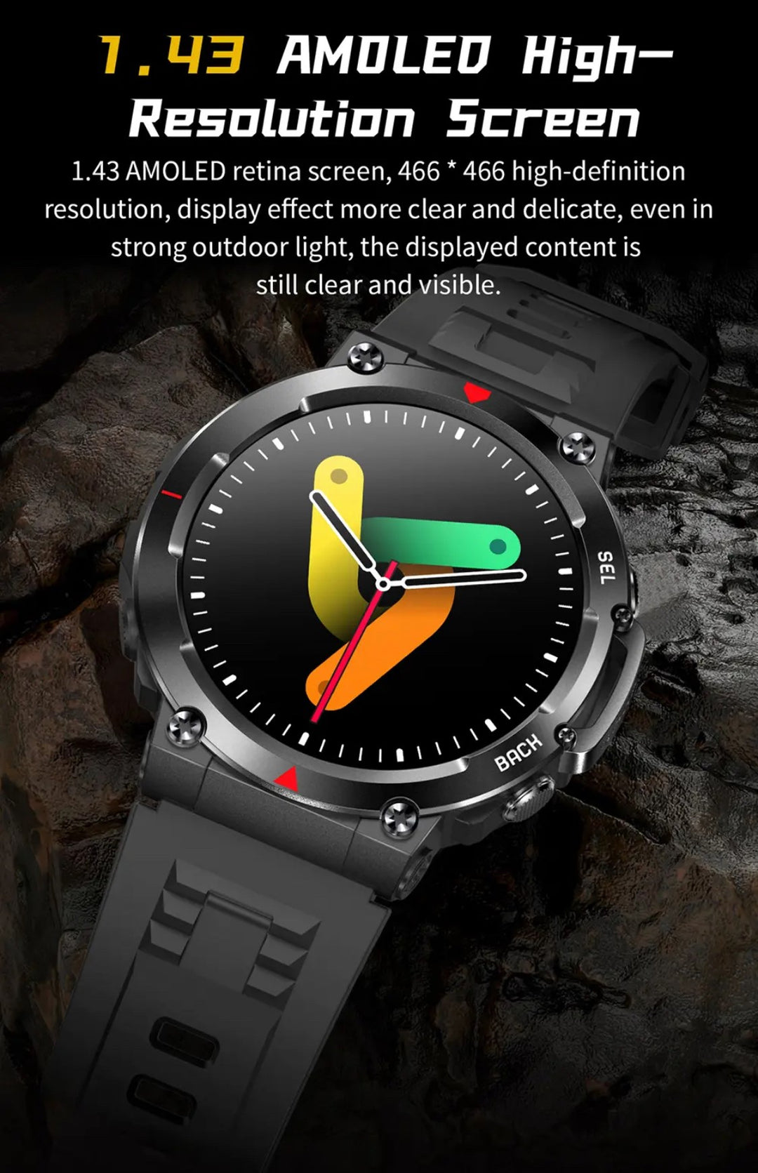 Colmi V70 Black Smart Watch- Smart Watch South Africa
