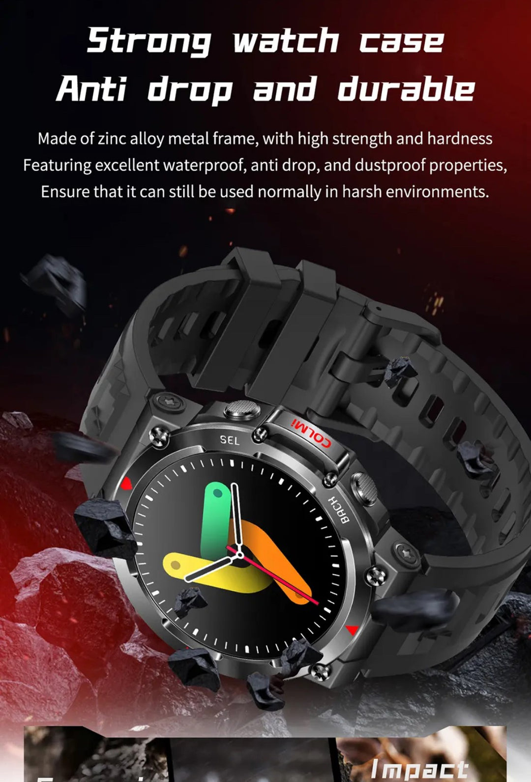 Colmi V70 Black Smart Watch- Smart Watch South Africa