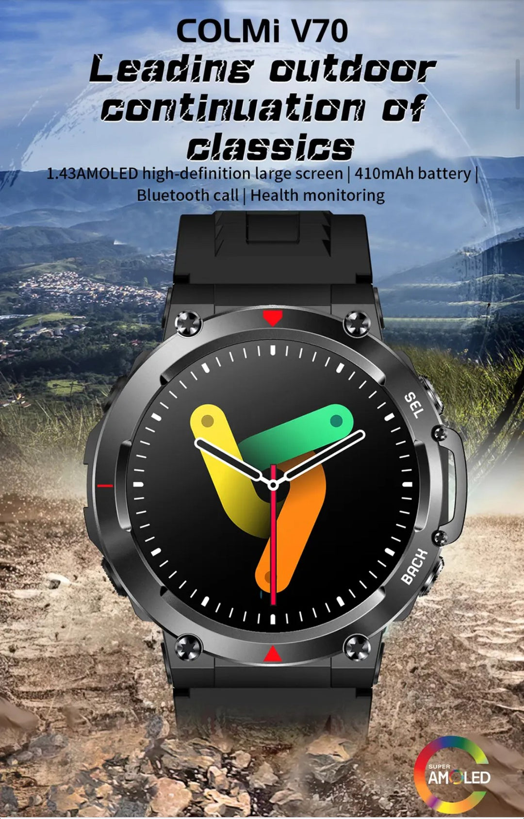 Colmi V70 Black Smart Watch- Smart Watch South Africa