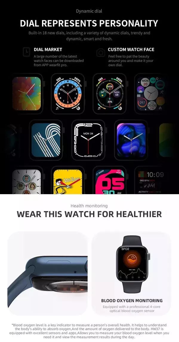 HW37 Wearfit Professional Pink-Smart Watch South Africa 
