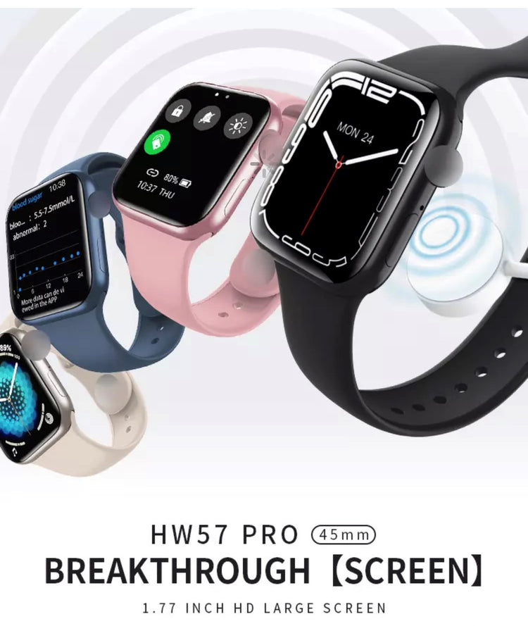 HW 57 Pro Pink-- Verious Colour straps availible R68 each. Smart Watch South Africa