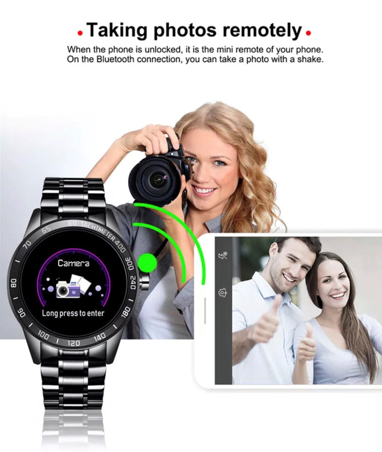 LIGE Smart Watch 122C Blue and Gold-Smart Watch South Africa 