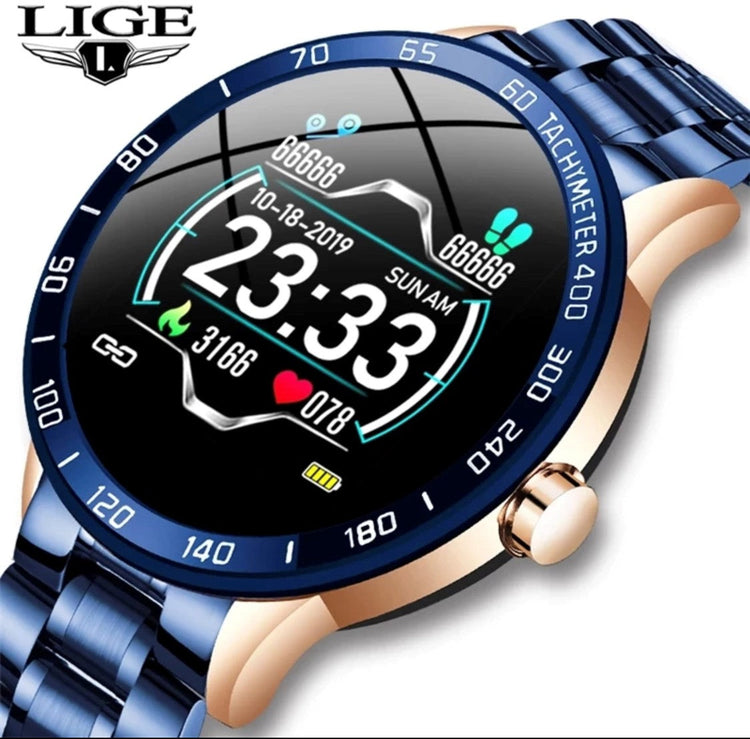 LIGE Smart Watch 122A Silver and Gold-Smart Watch South Africa 