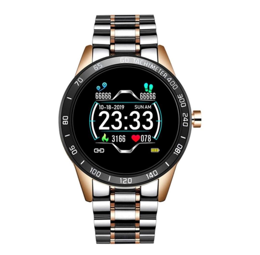 LIGE Smart Watch 122F Black and Gold-Smart Watch South Africa 