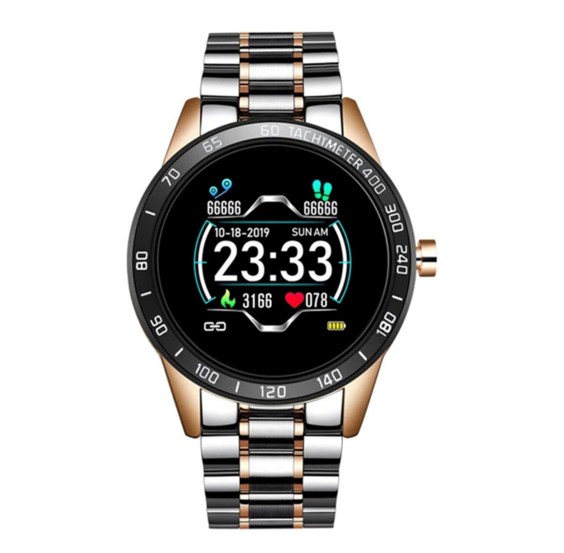 LIGE Smart Watch 122A Silver and Gold-Smart Watch South Africa 