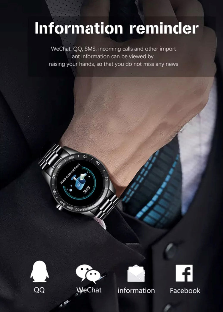 LIGE Smart Watch 122C Blue and Gold-Smart Watch South Africa 