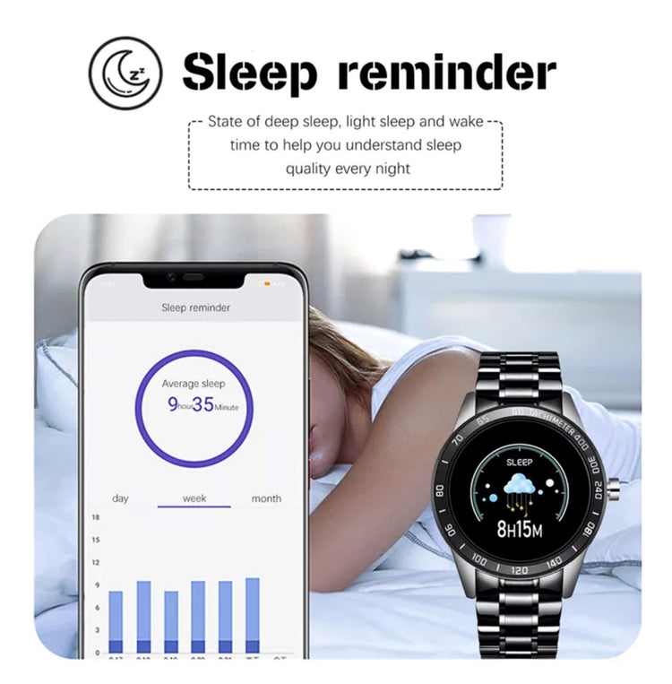 LIGE Smart Watch 122C Blue and Gold-Smart Watch South Africa 
