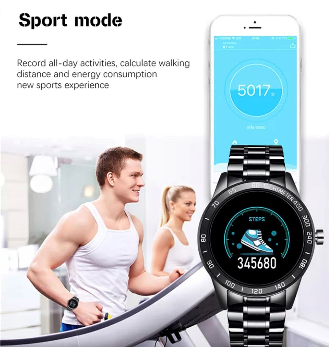LIGE Smart Watch 122A Silver and Gold-Smart Watch South Africa 