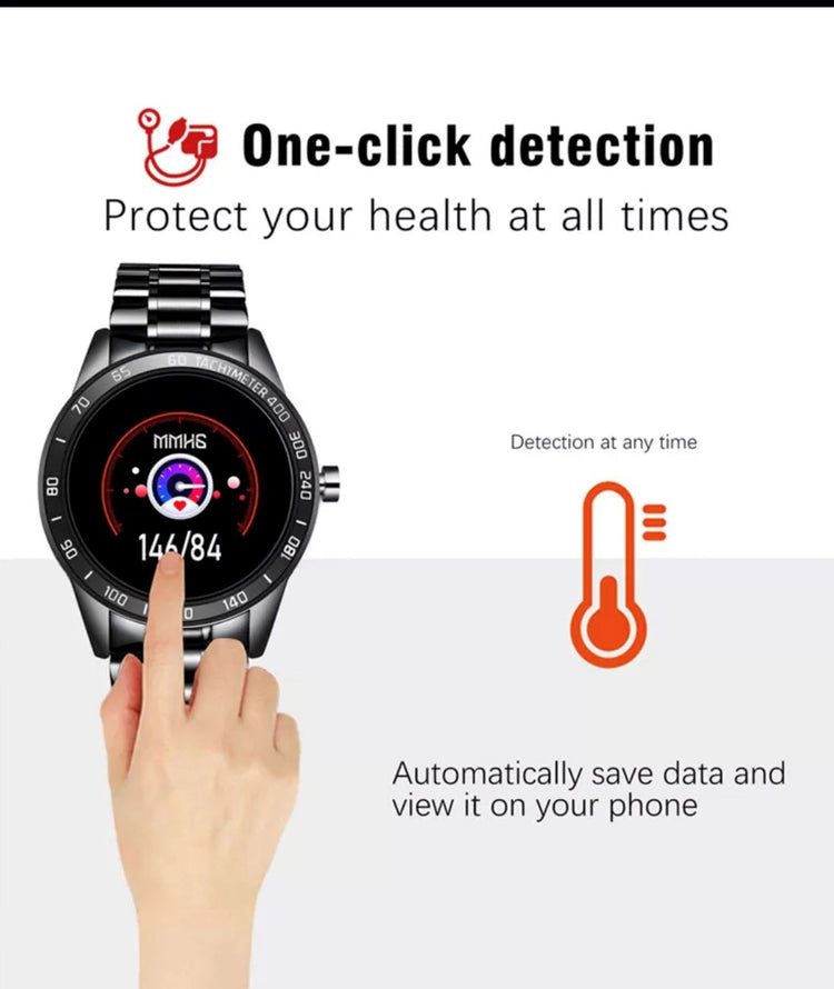 LIGE Smart Watch 122C Blue and Gold-Smart Watch South Africa 