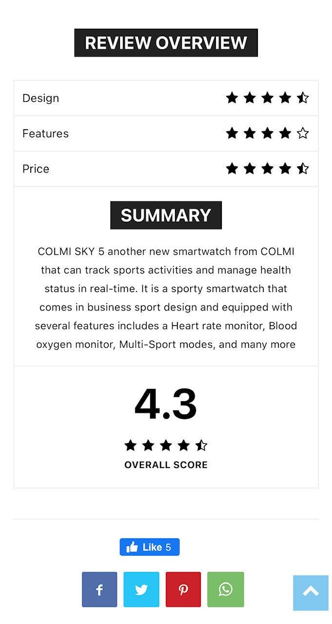Colmi Sky 5 Black-Smart Watch South Africa 