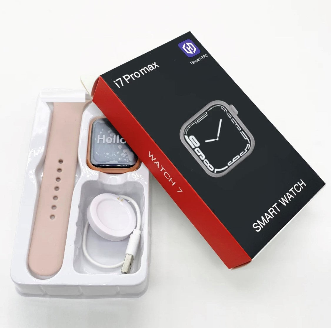i7 Pro Max Pink Extra Straps Availible Smart Watch South Africa