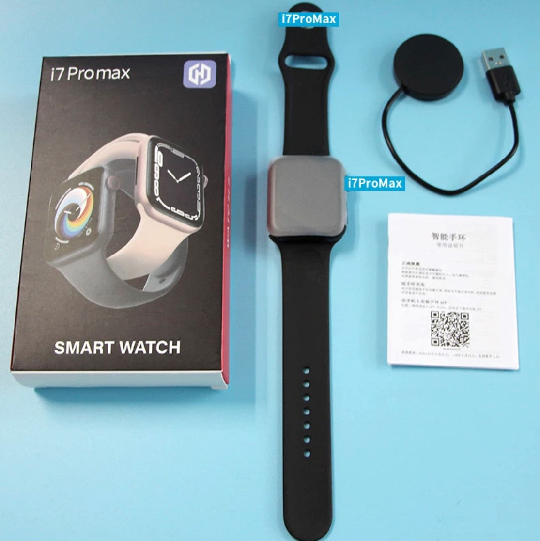 i7 Pro Max Blue Extra Straps Availible Smart Watch South Africa